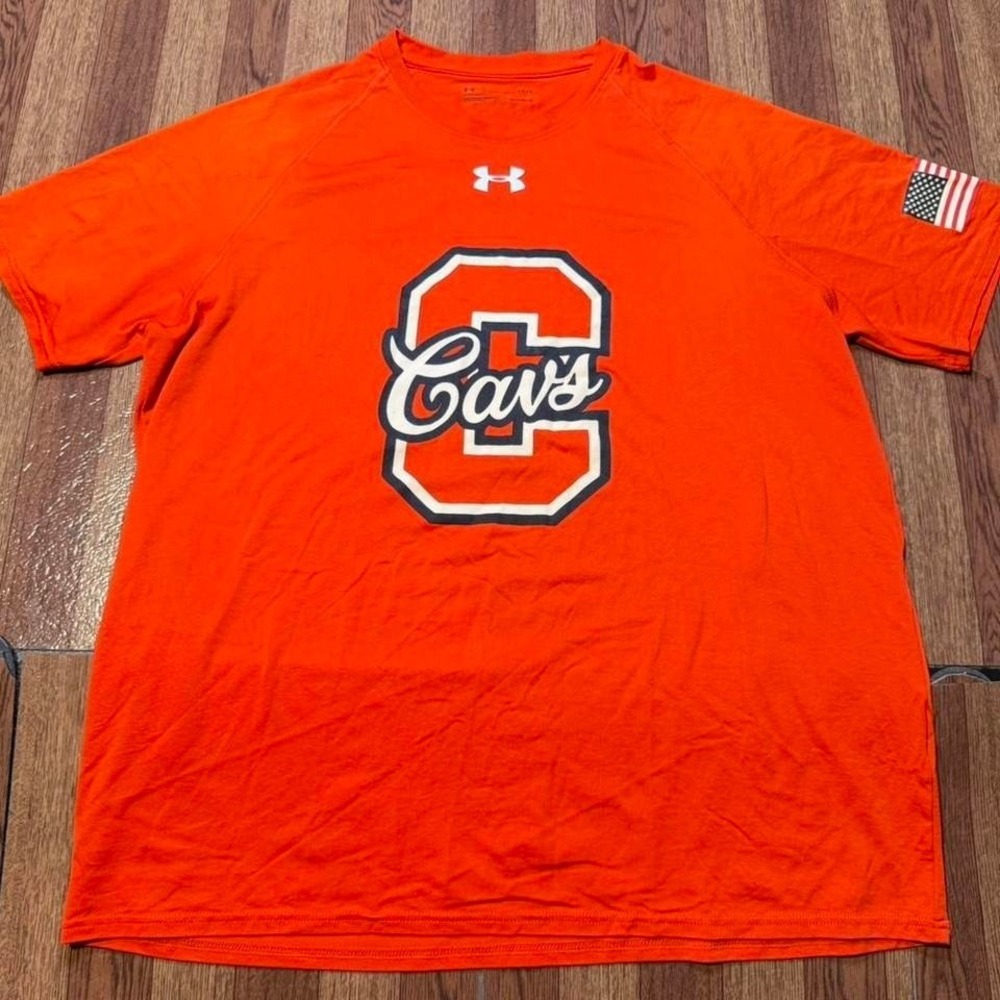 Under Armour Orange Virginia Cavaliers Retro Tech Sportswear Shirt Large